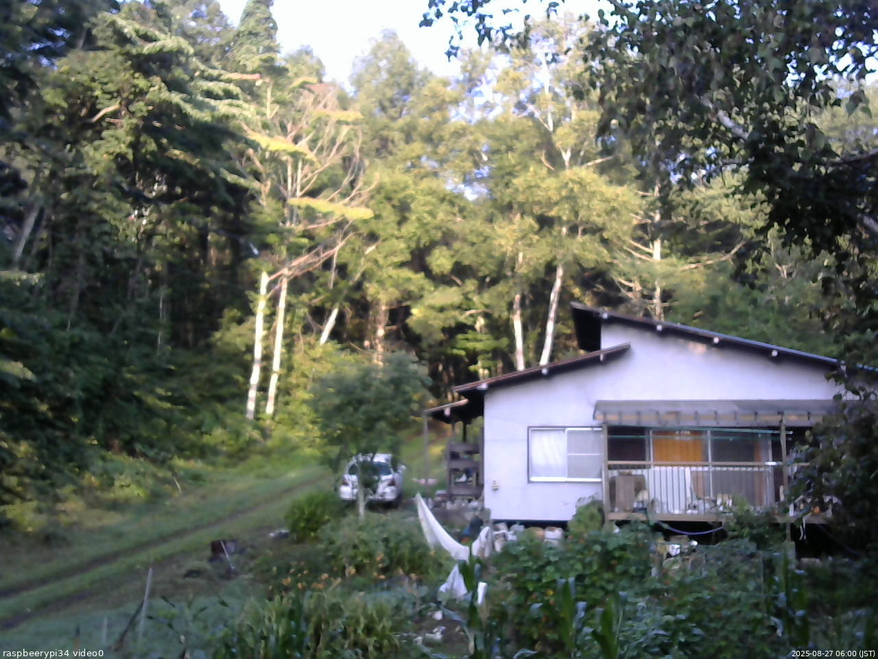 長野県菅平高原 ゆたか山荘 西側(坂上) 2025/08/27 06:00