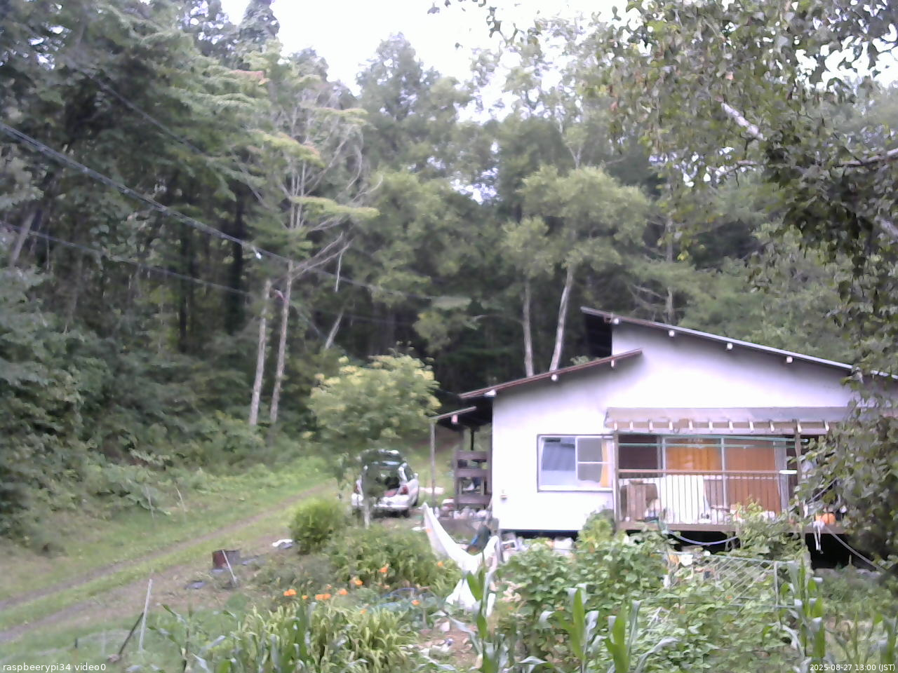 長野県菅平高原 ゆたか山荘 西側(坂上) 2025/08/27 13:00