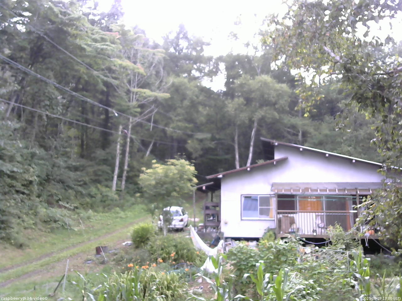 長野県菅平高原 ゆたか山荘 西側(坂上) 2025/08/27 17:00