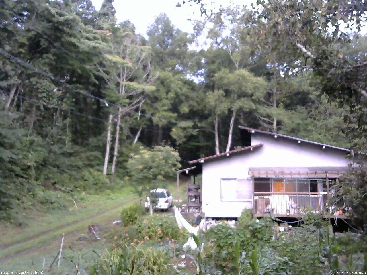 長野県菅平高原 ゆたか山荘 西側(坂上) 2025/08/28 07:30