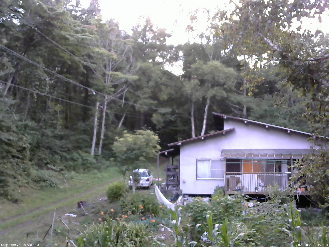 長野県菅平高原 ゆたか山荘 西側(坂上) 2025/08/28 17:45