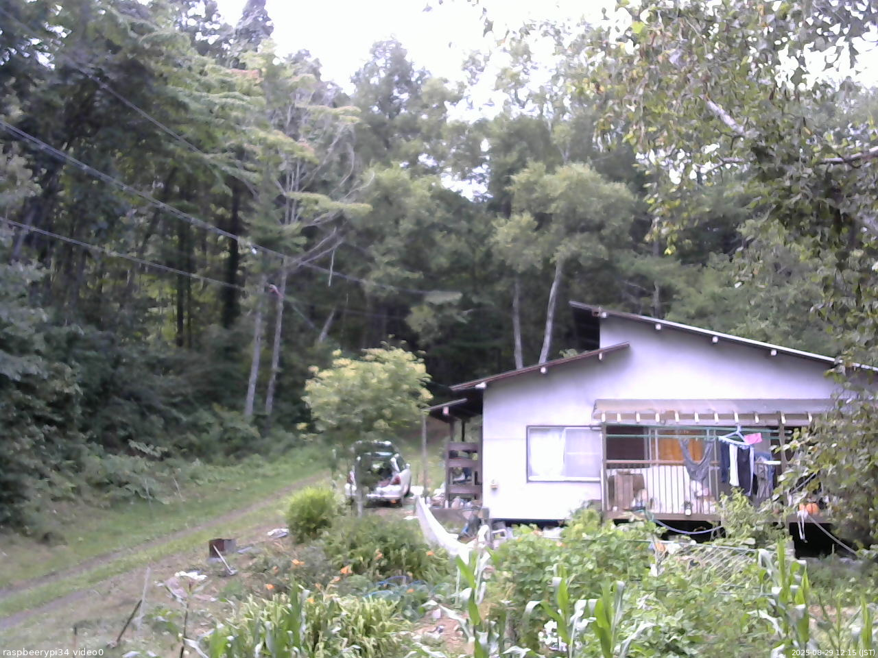 長野県菅平高原 ゆたか山荘 西側(坂上) 2025/08/29 12:15