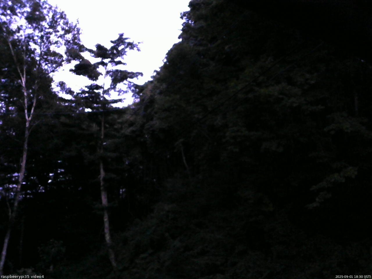 長野県菅平高原 ゆたか山荘 東側上空 2025/09/01 18:30