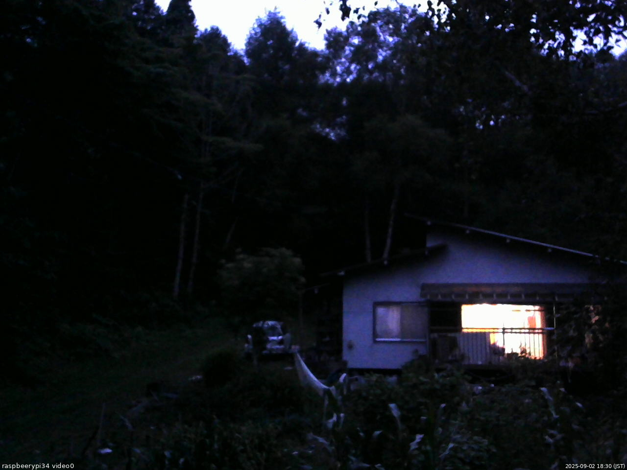長野県菅平高原 ゆたか山荘 西側(坂上) 2025/09/02 18:30