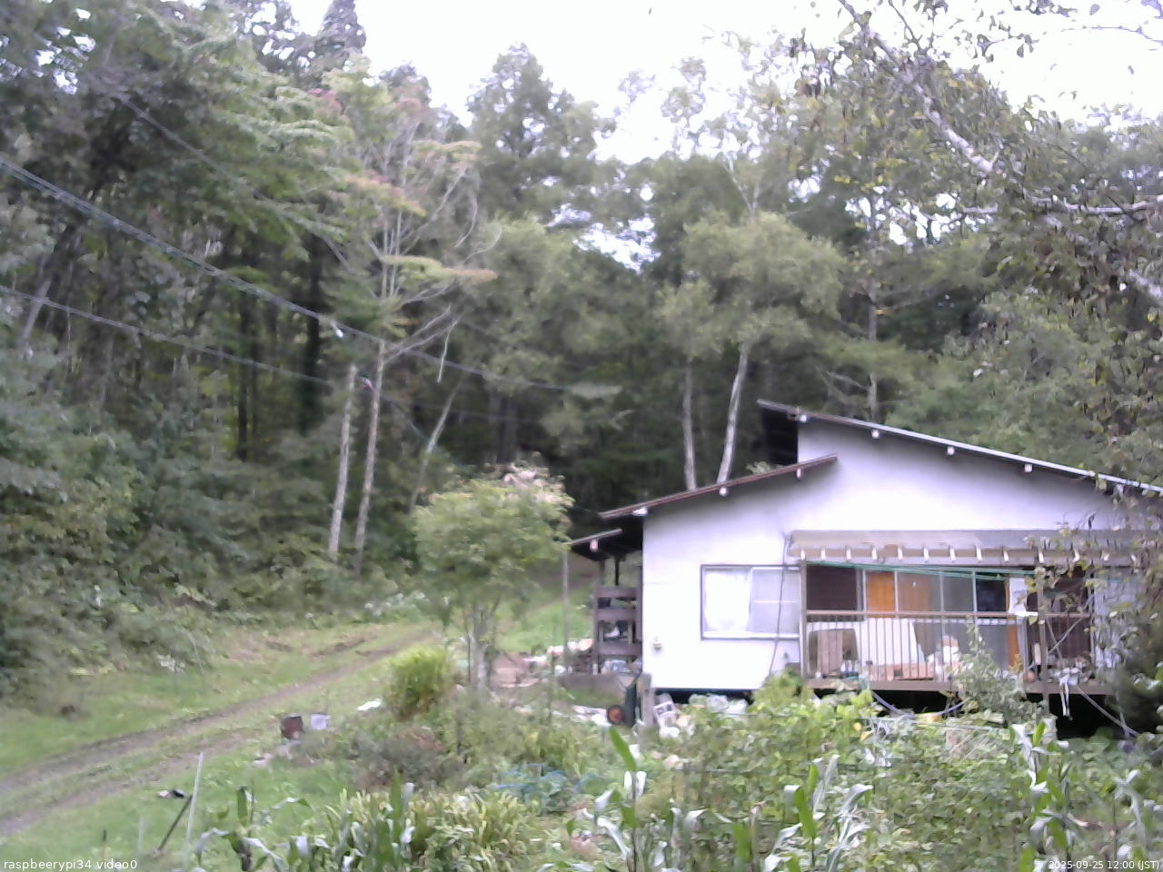 長野県菅平高原 ゆたか山荘 西側(坂上) 2025/09/25 12:00