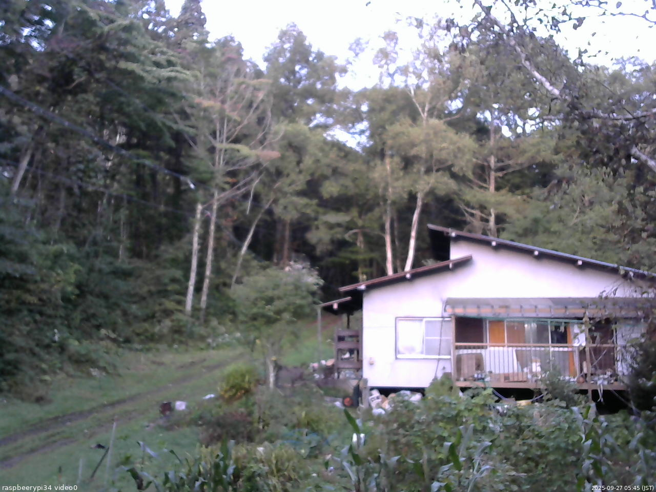 長野県菅平高原 ゆたか山荘 西側(坂上) 2025/09/27 05:45