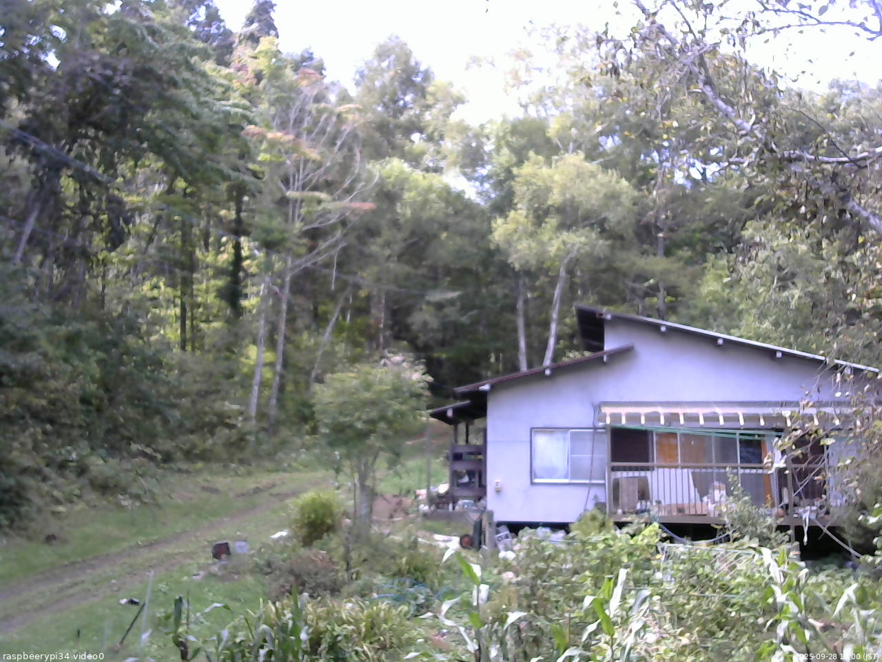 長野県菅平高原 ゆたか山荘 西側(坂上) 2025/09/28 12:00