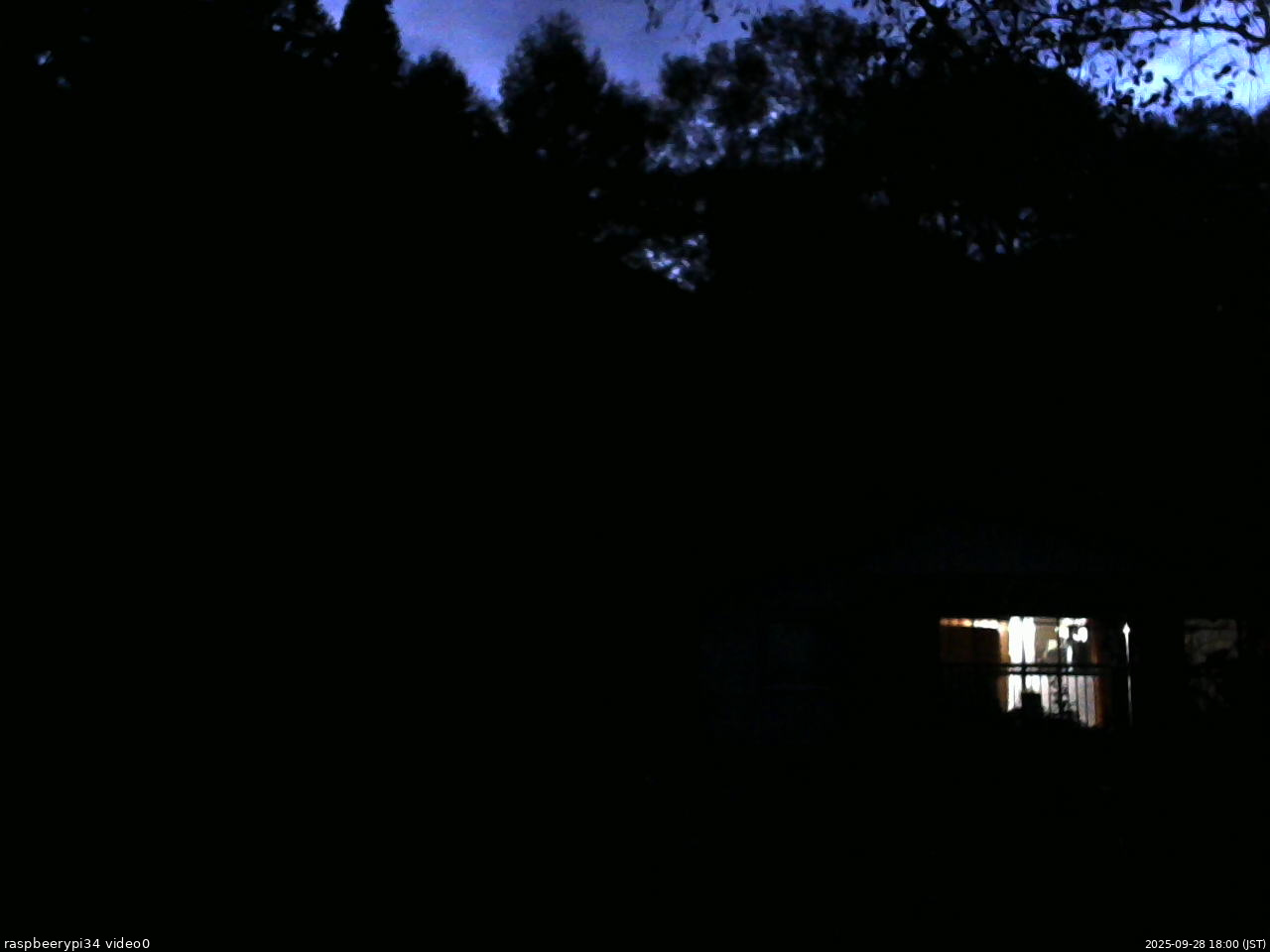 長野県菅平高原 ゆたか山荘 西側(坂上) 2025/09/28 18:00