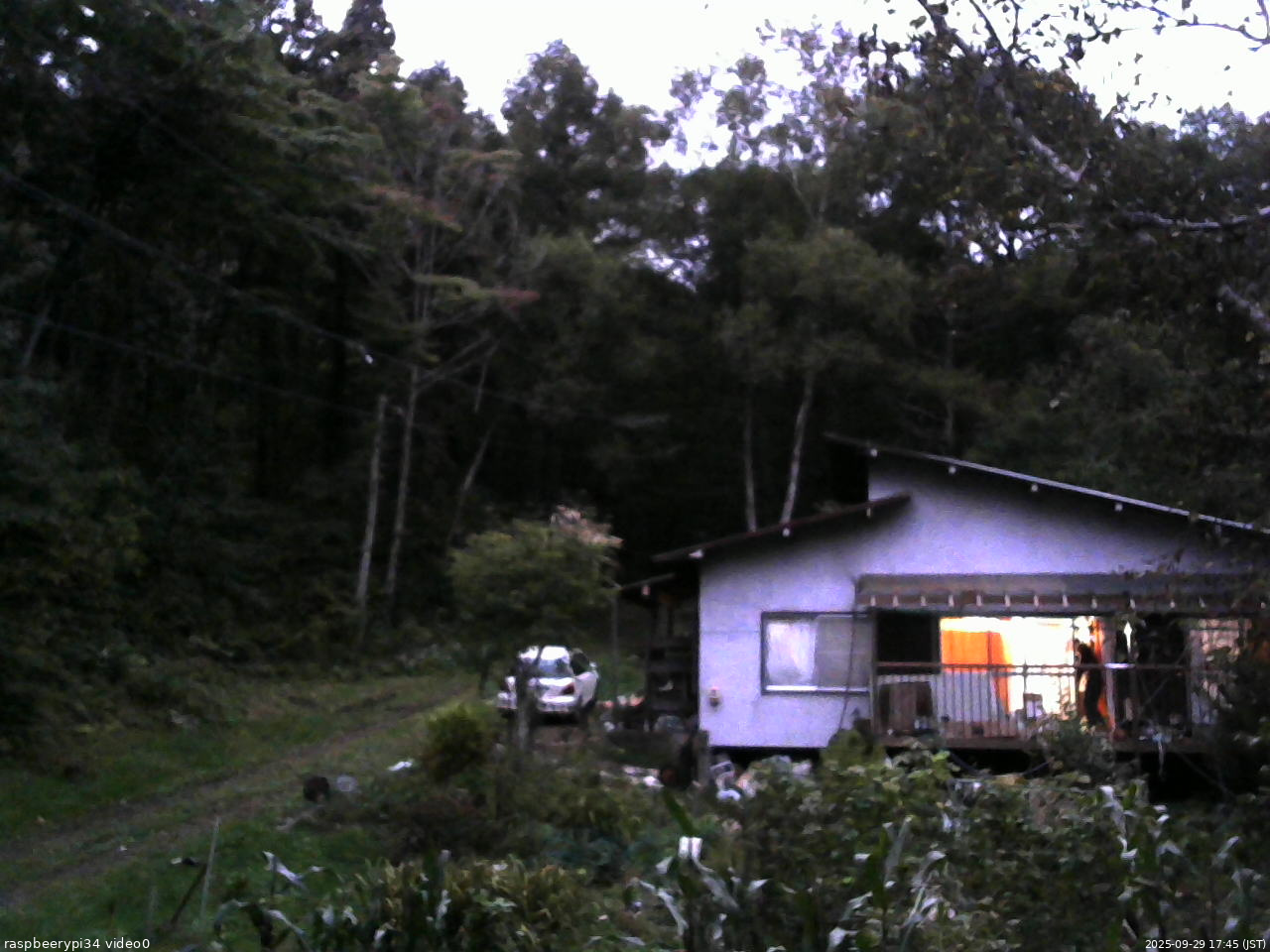 長野県菅平高原 ゆたか山荘 西側(坂上) 2025/09/29 17:45