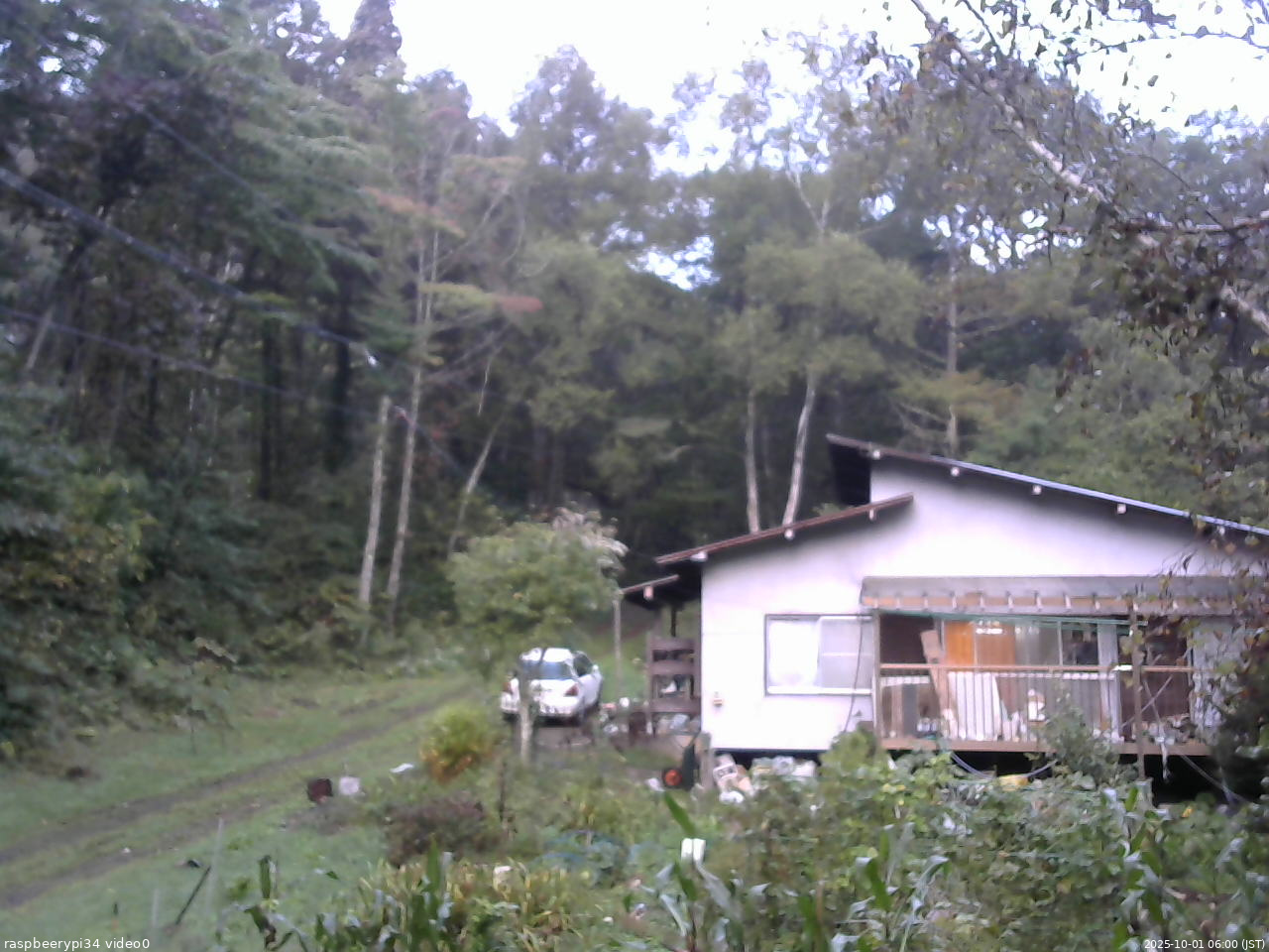 長野県菅平高原 ゆたか山荘 西側(坂上) 2025/10/01 06:00