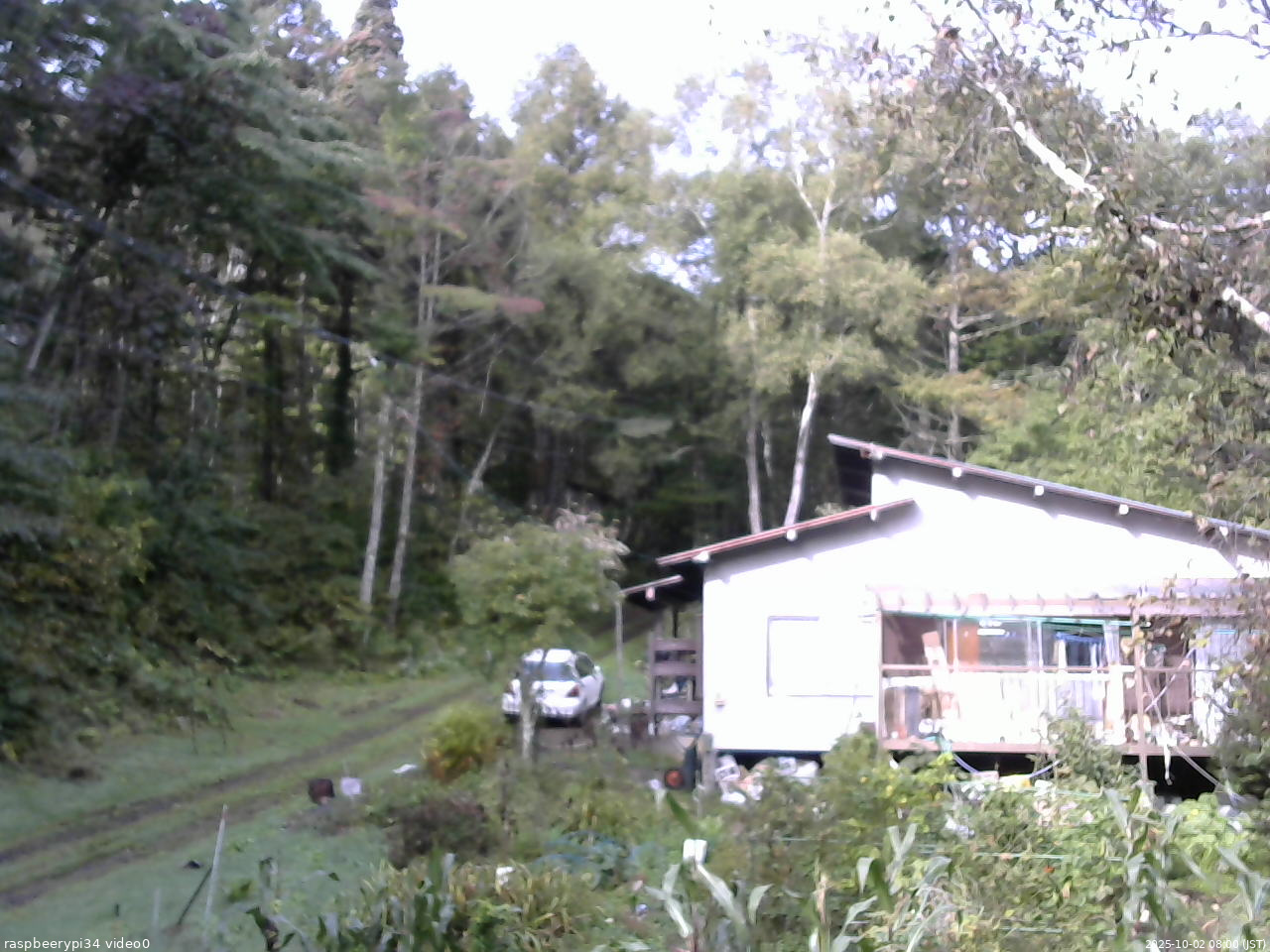 長野県菅平高原 ゆたか山荘 西側(坂上) 2025/10/02 08:00