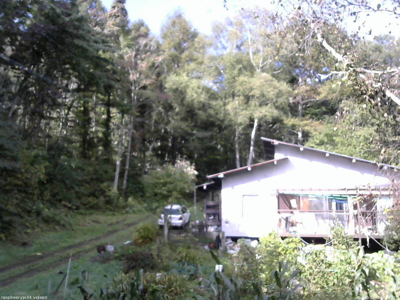長野県菅平高原 ゆたか山荘 西側(坂上) 2025/10/02 09:00