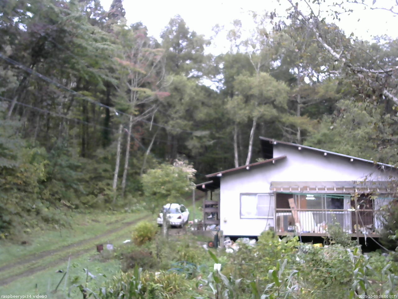 長野県菅平高原 ゆたか山荘 西側(坂上) 2025/10/03 08:00