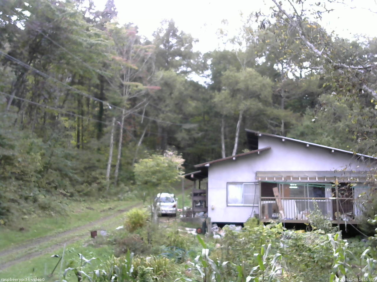 長野県菅平高原 ゆたか山荘 西側(坂上) 2025/10/03 14:15