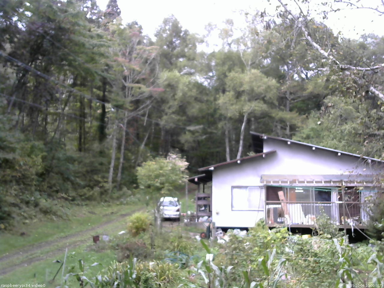 長野県菅平高原 ゆたか山荘 西側(坂上) 2025/10/04 10:00