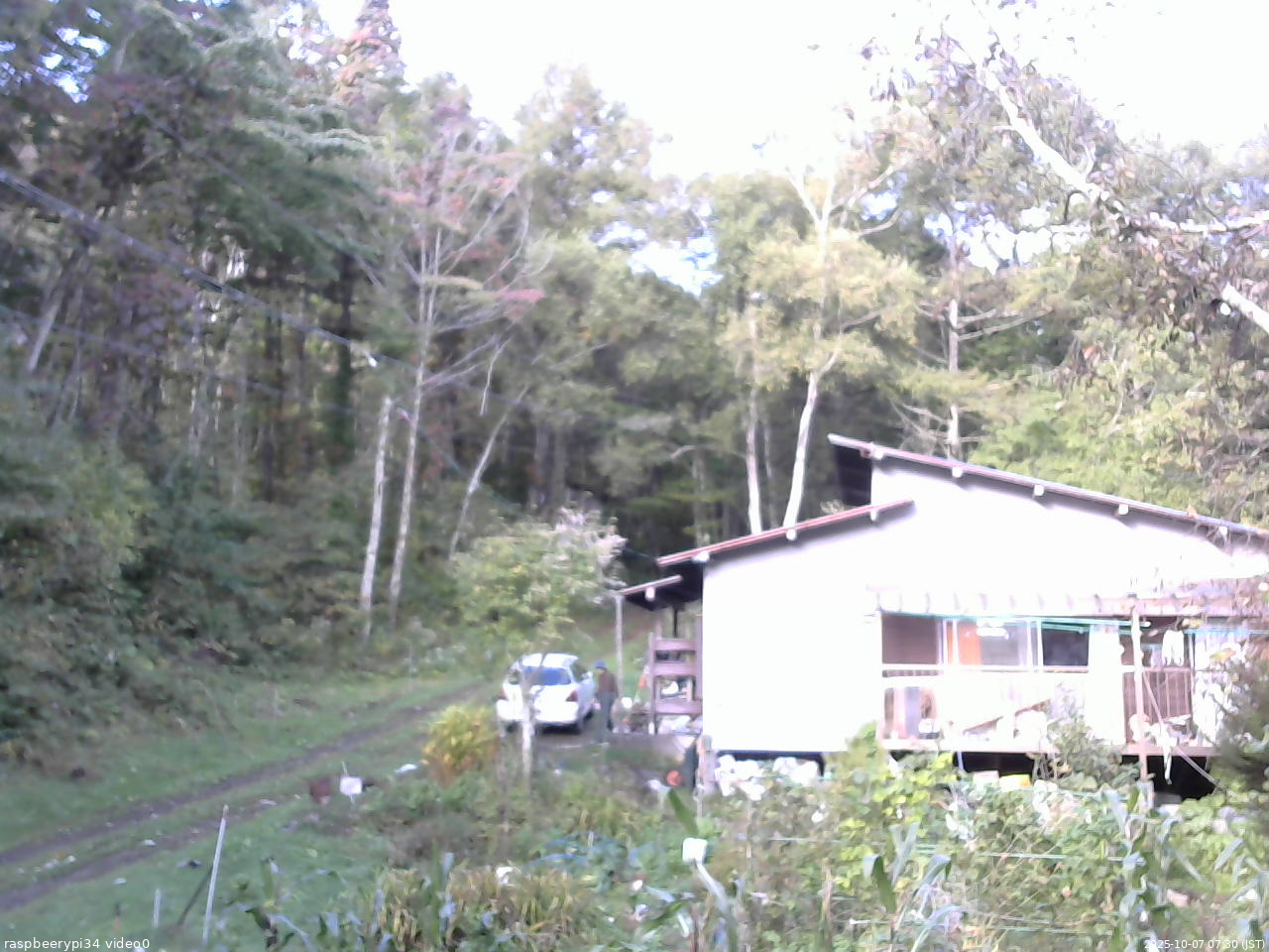 長野県菅平高原 ゆたか山荘 西側(坂上) 2025/10/07 07:30