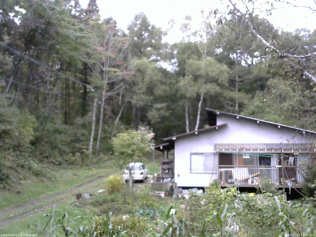 長野県菅平高原 ゆたか山荘 西側(坂上) 2025/10/07 13:45
