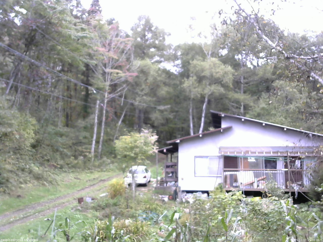 長野県菅平高原 ゆたか山荘 西側(坂上) 2025/10/07 15:00