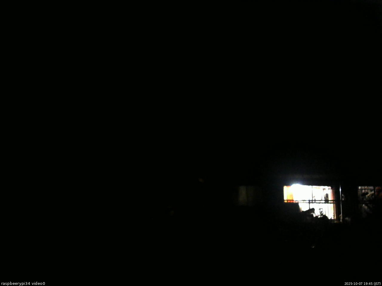 長野県菅平高原 ゆたか山荘 西側(坂上) 2025/10/07 19:45