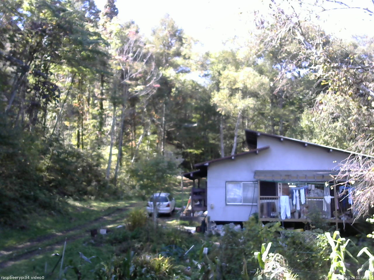 長野県菅平高原 ゆたか山荘 西側(坂上) 2025/10/08 11:45