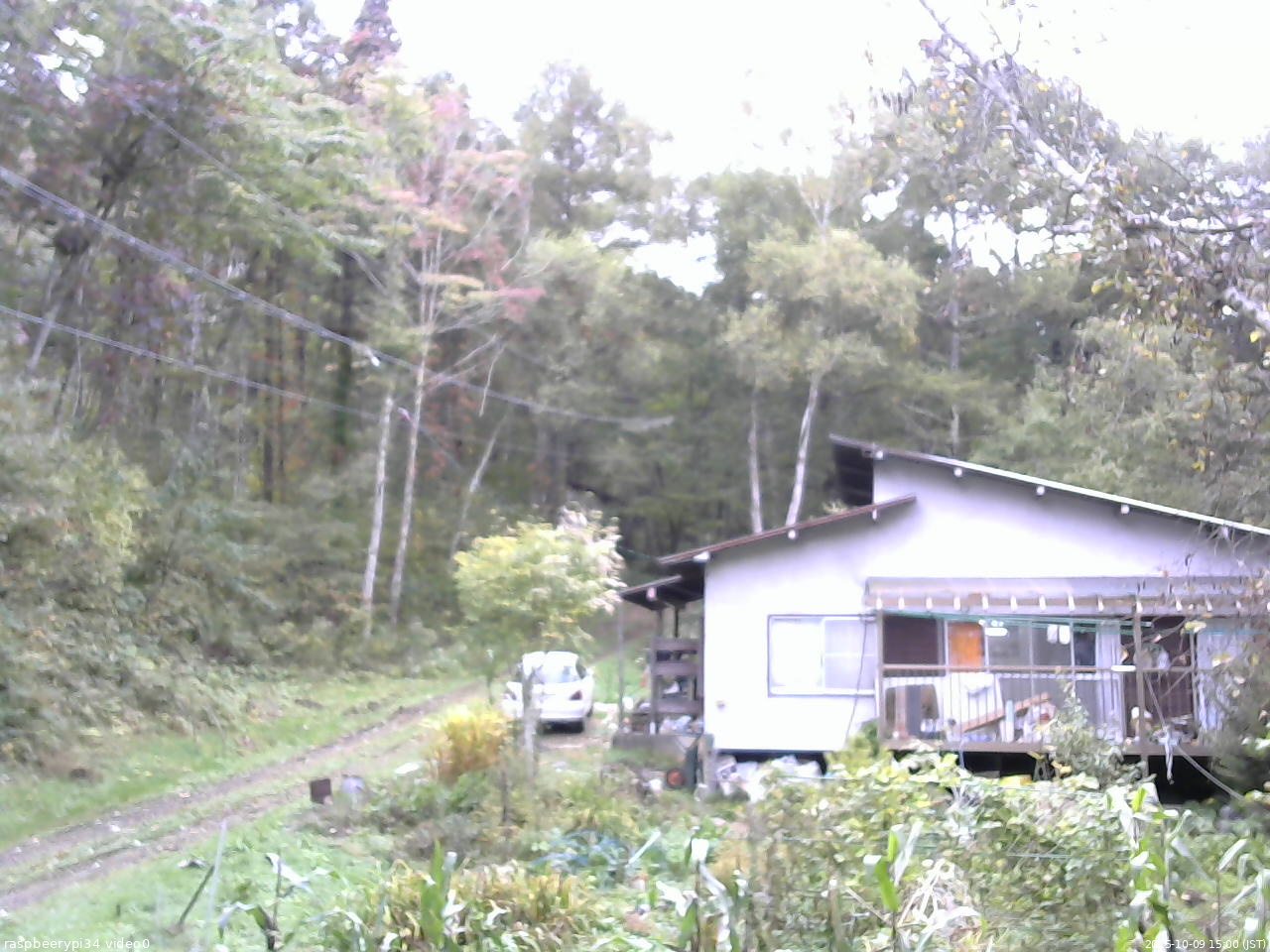 長野県菅平高原 ゆたか山荘 西側(坂上) 2025/10/09 15:00