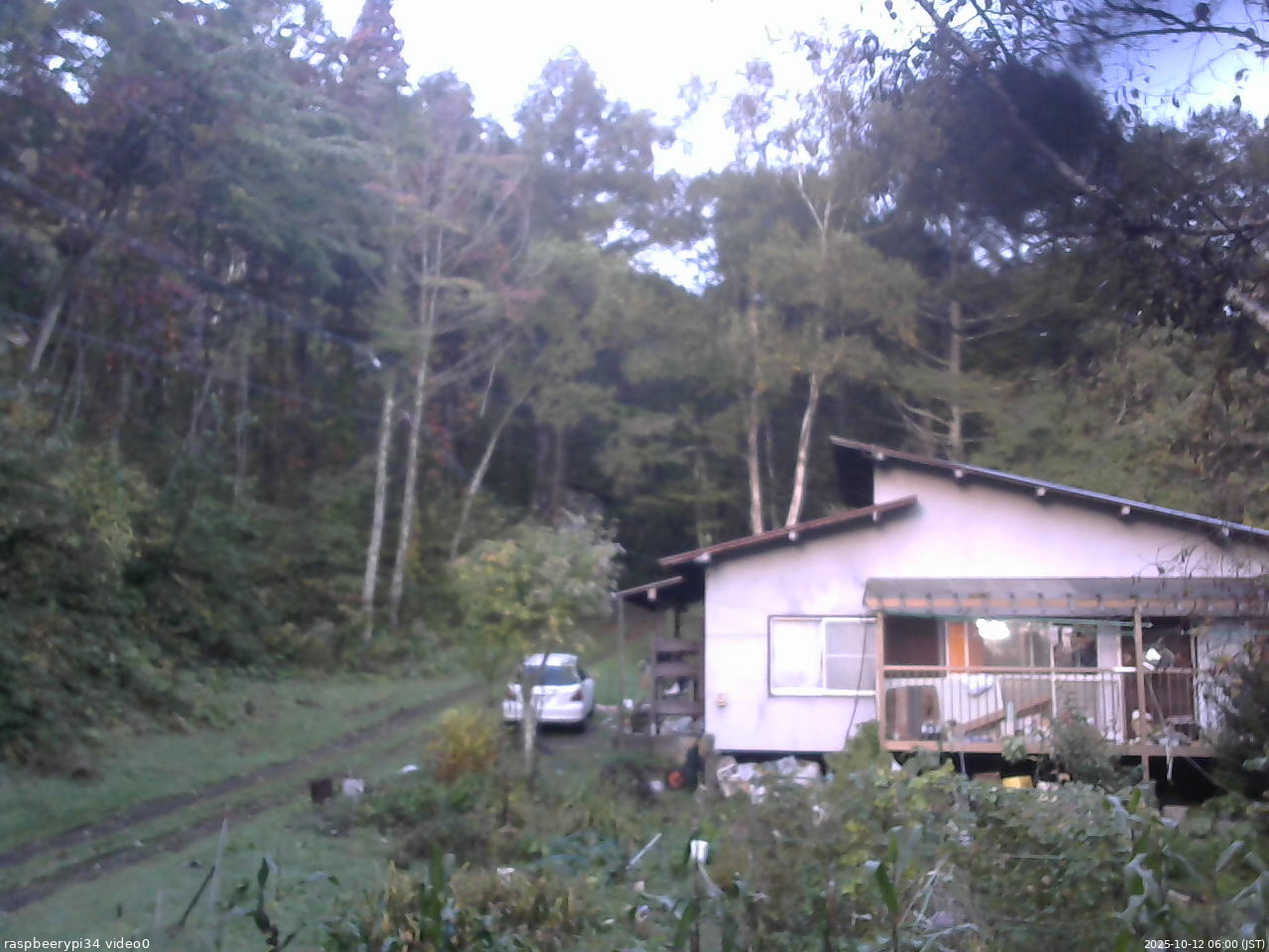 長野県菅平高原 ゆたか山荘 西側(坂上) 2025/10/12 06:00