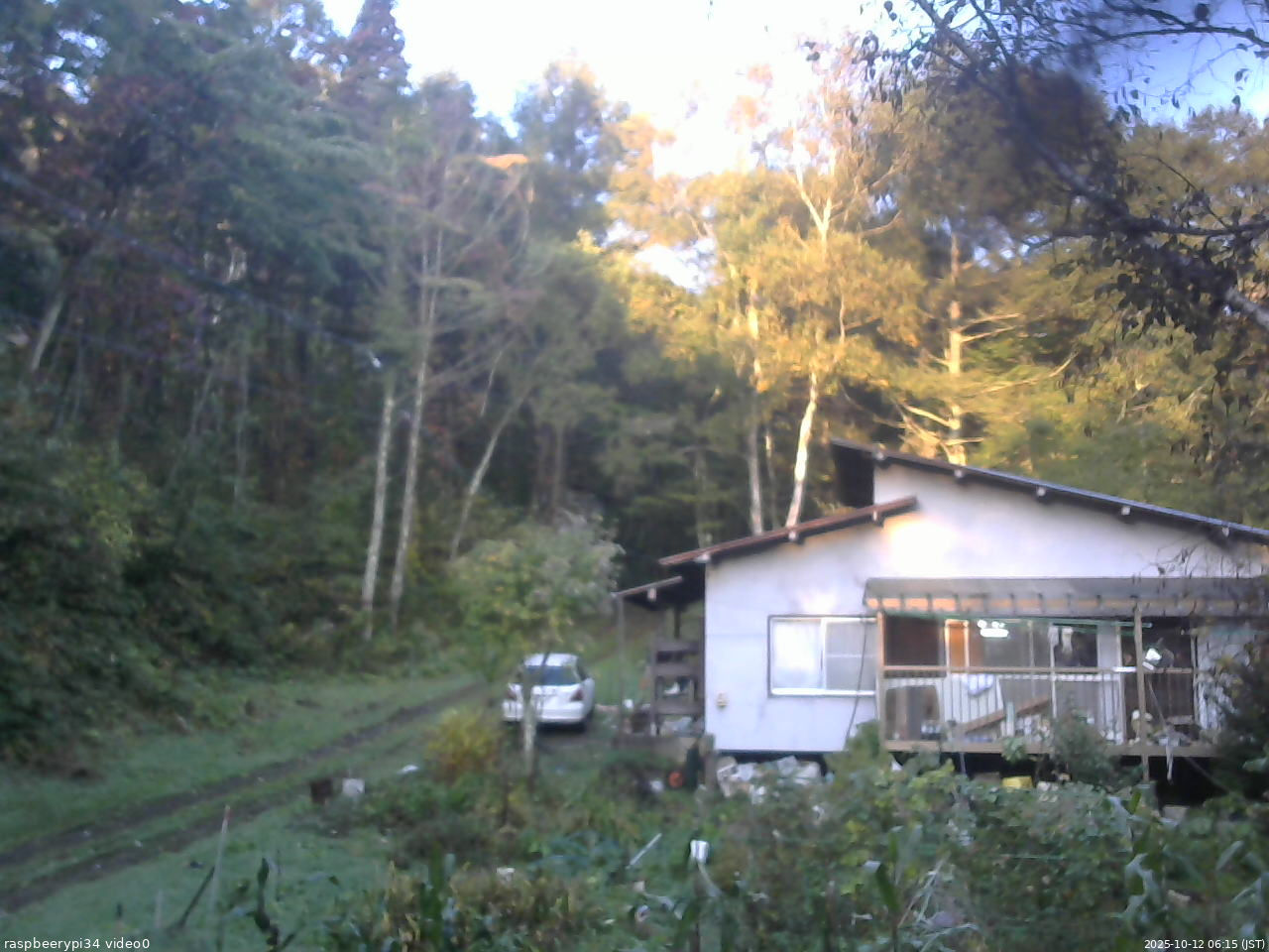 長野県菅平高原 ゆたか山荘 西側(坂上) 2025/10/12 06:15