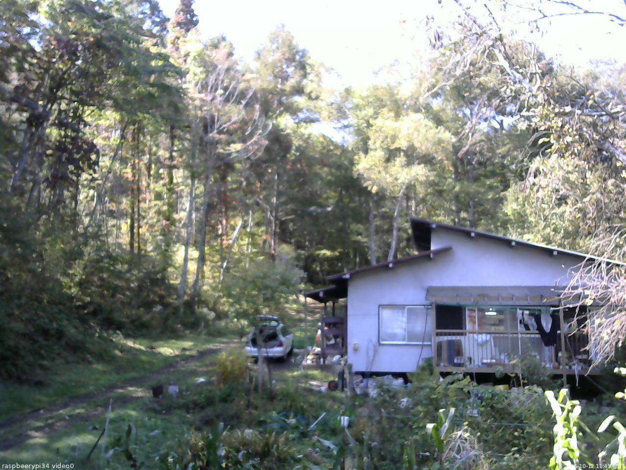 長野県菅平高原 ゆたか山荘 西側(坂上) 2025/10/12 11:45
