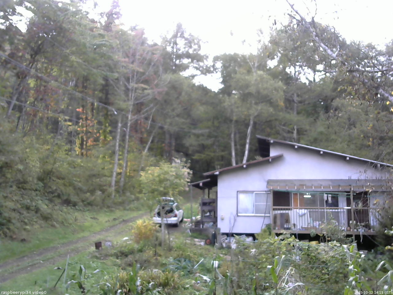 長野県菅平高原 ゆたか山荘 西側(坂上) 2025/10/12 14:15