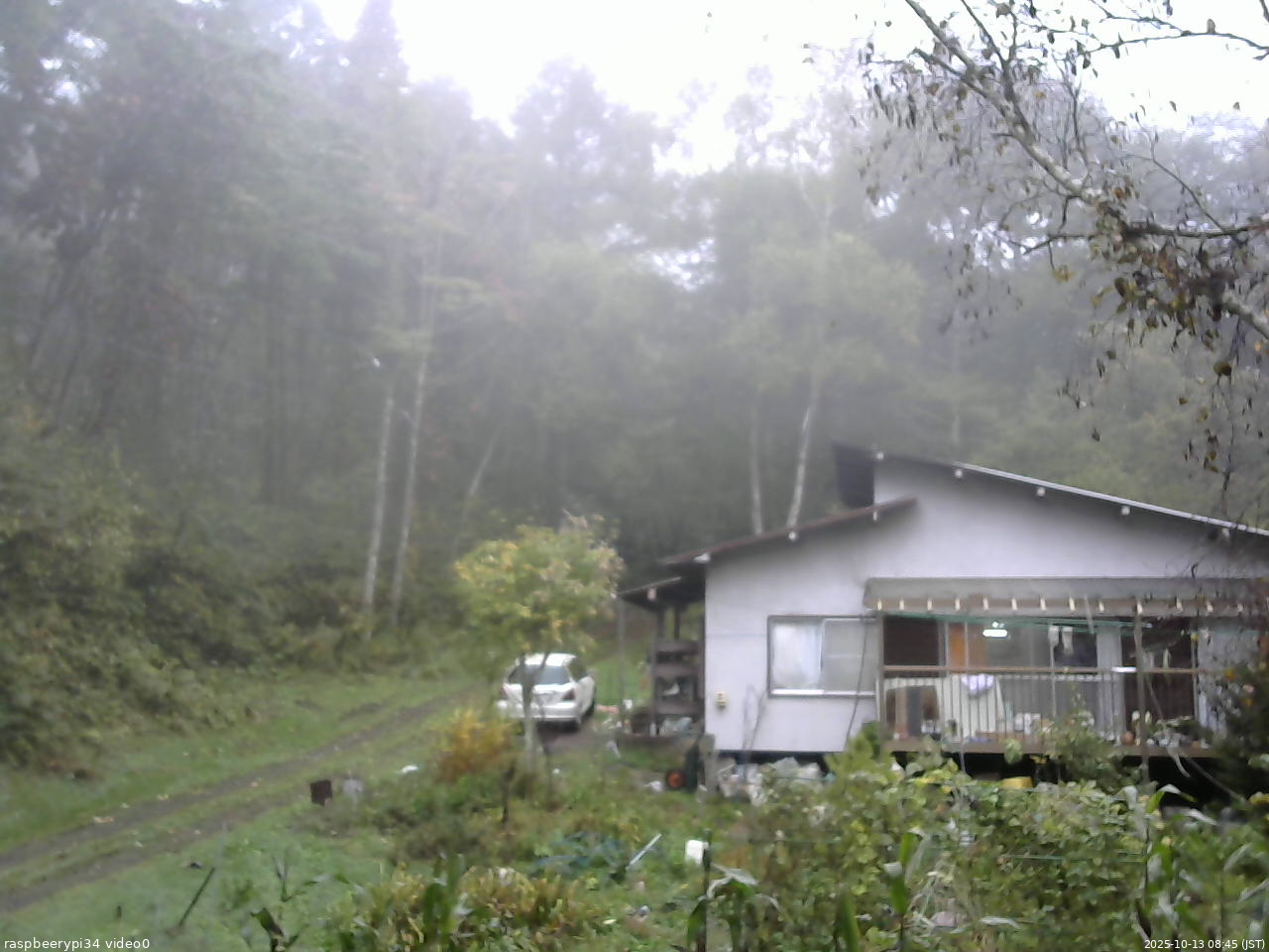 長野県菅平高原 ゆたか山荘 西側(坂上) 2025/10/13 08:45