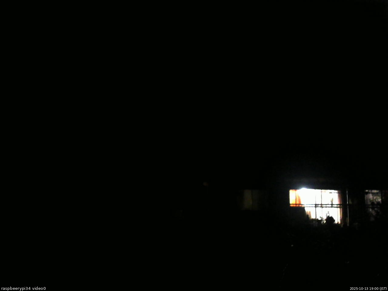 長野県菅平高原 ゆたか山荘 西側(坂上) 2025/10/13 19:00