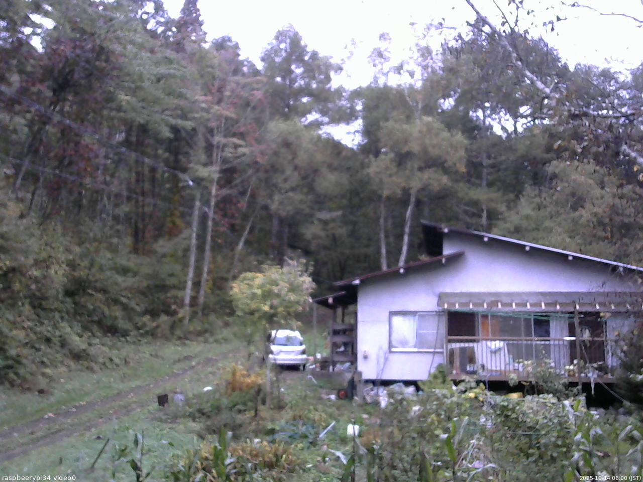 長野県菅平高原 ゆたか山荘 西側(坂上) 2025/10/14 06:00
