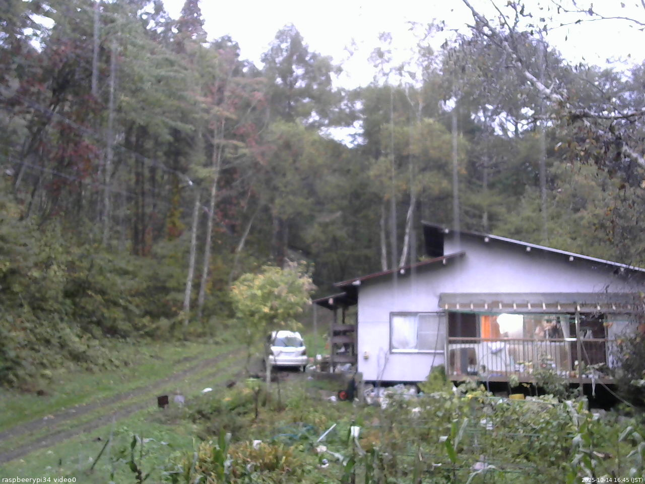 長野県菅平高原 ゆたか山荘 西側(坂上) 2025/10/14 16:45