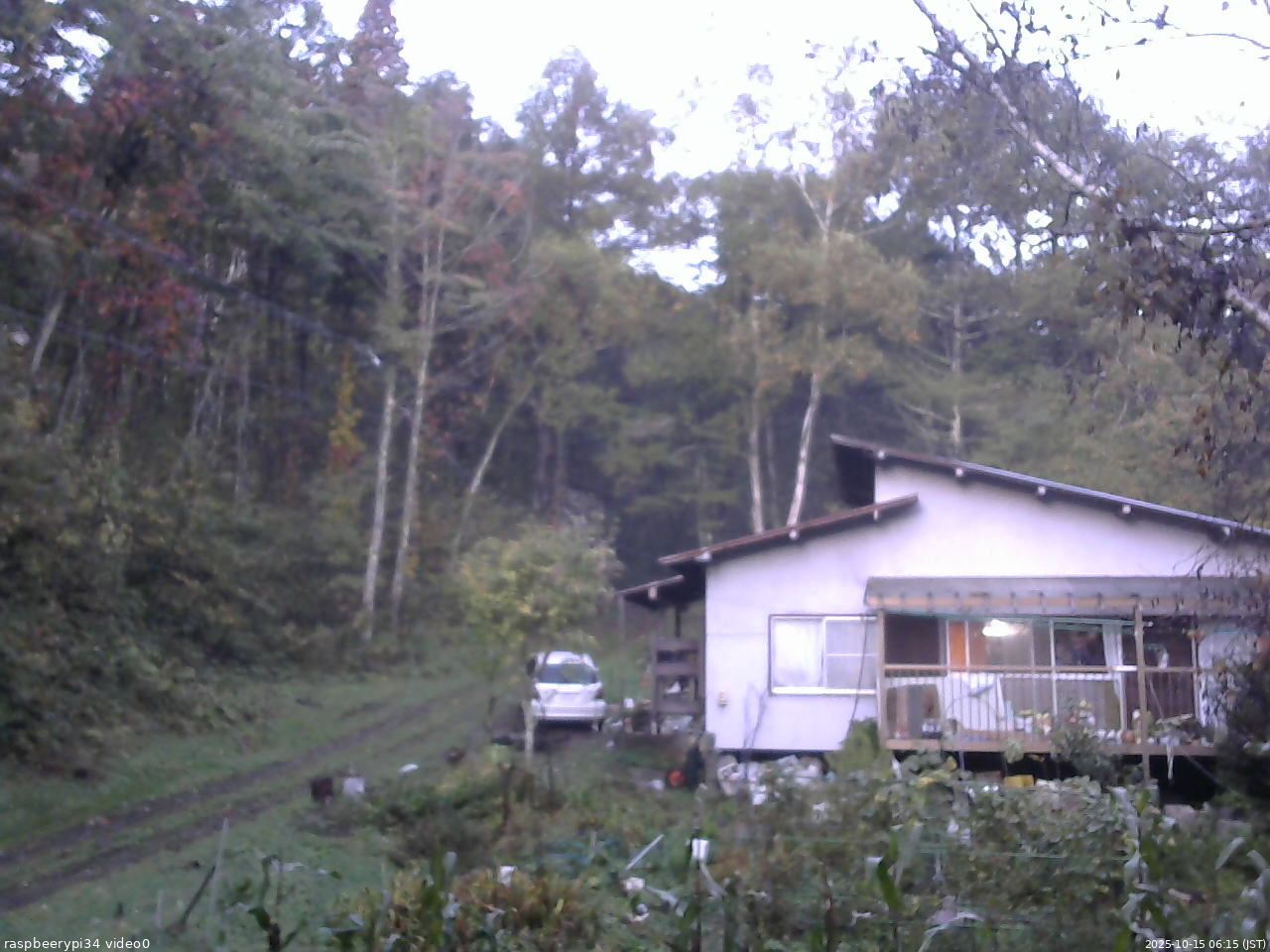 長野県菅平高原 ゆたか山荘 西側(坂上) 2025/10/15 06:15