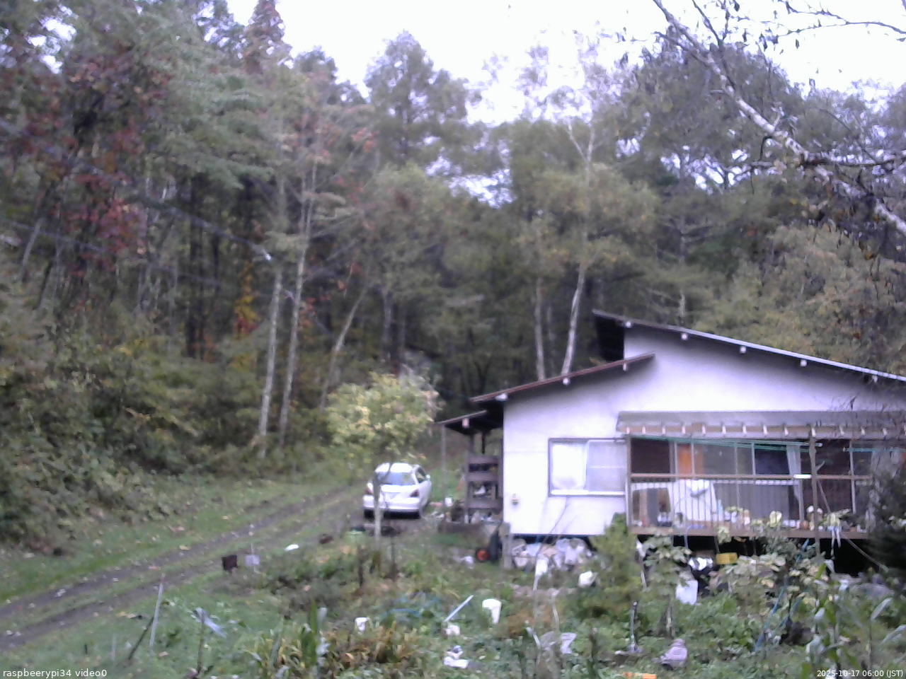 長野県菅平高原 ゆたか山荘 西側(坂上) 2025/10/17 06:00