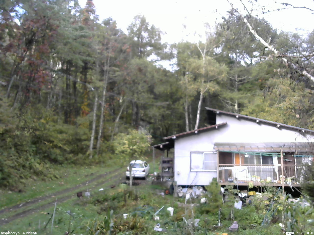 長野県菅平高原 ゆたか山荘 西側(坂上) 2025/10/17 07:15