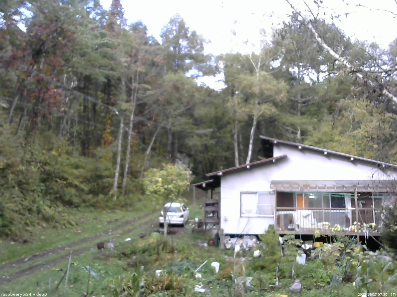 長野県菅平高原 ゆたか山荘 西側(坂上) 2025/10/17 07:30