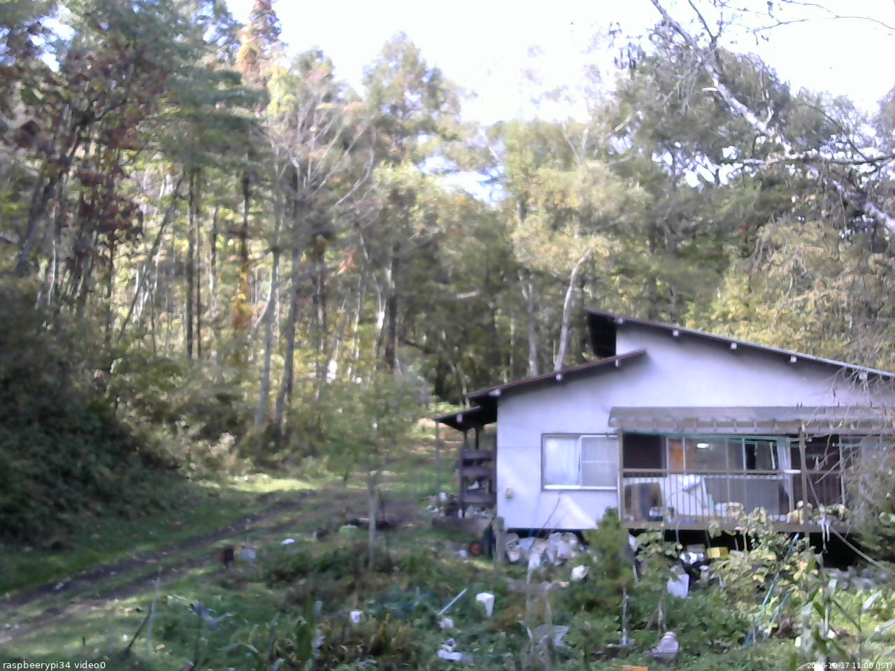 長野県菅平高原 ゆたか山荘 西側(坂上) 2025/10/17 11:00