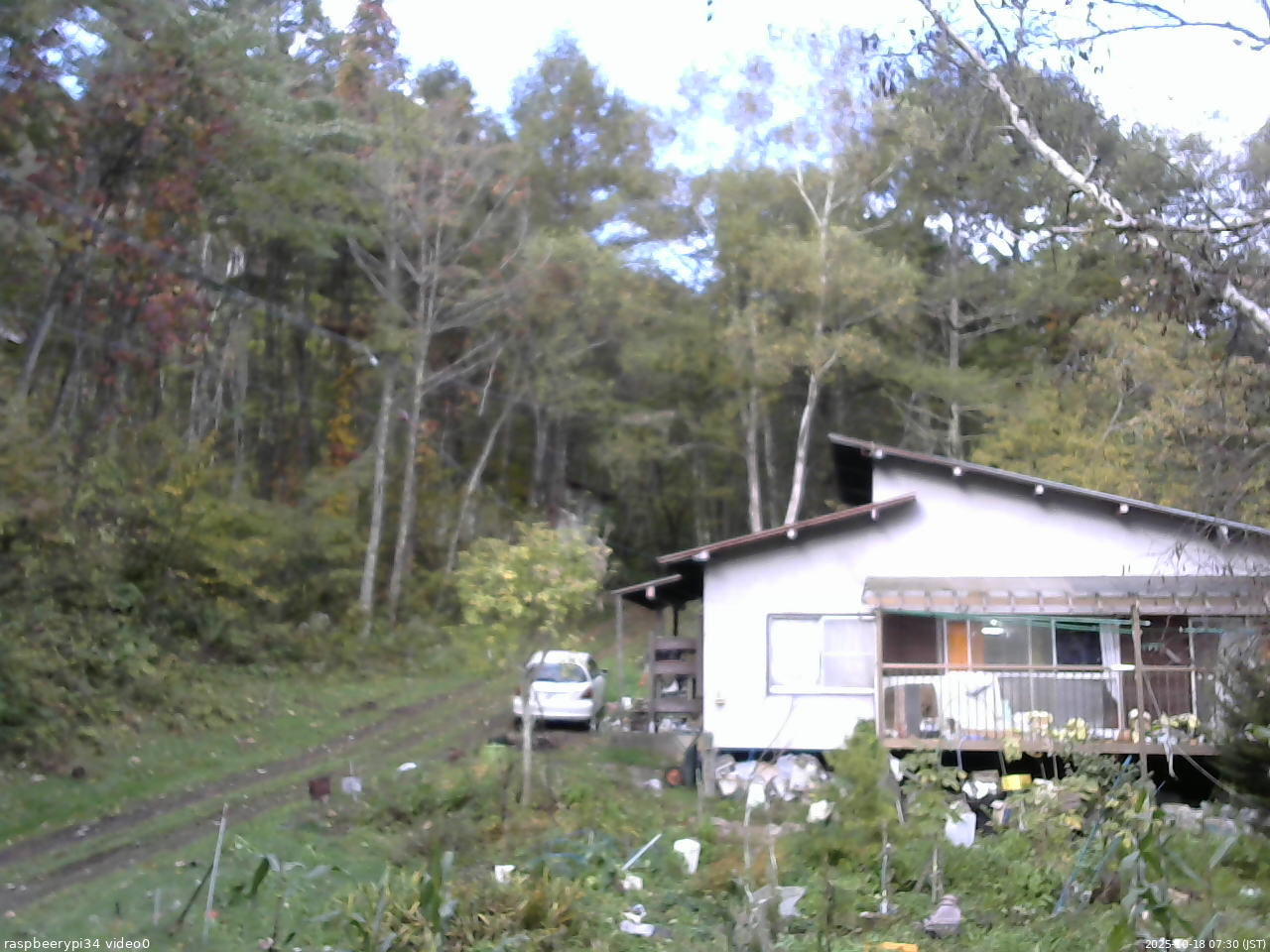 長野県菅平高原 ゆたか山荘 西側(坂上) 2025/10/18 07:30