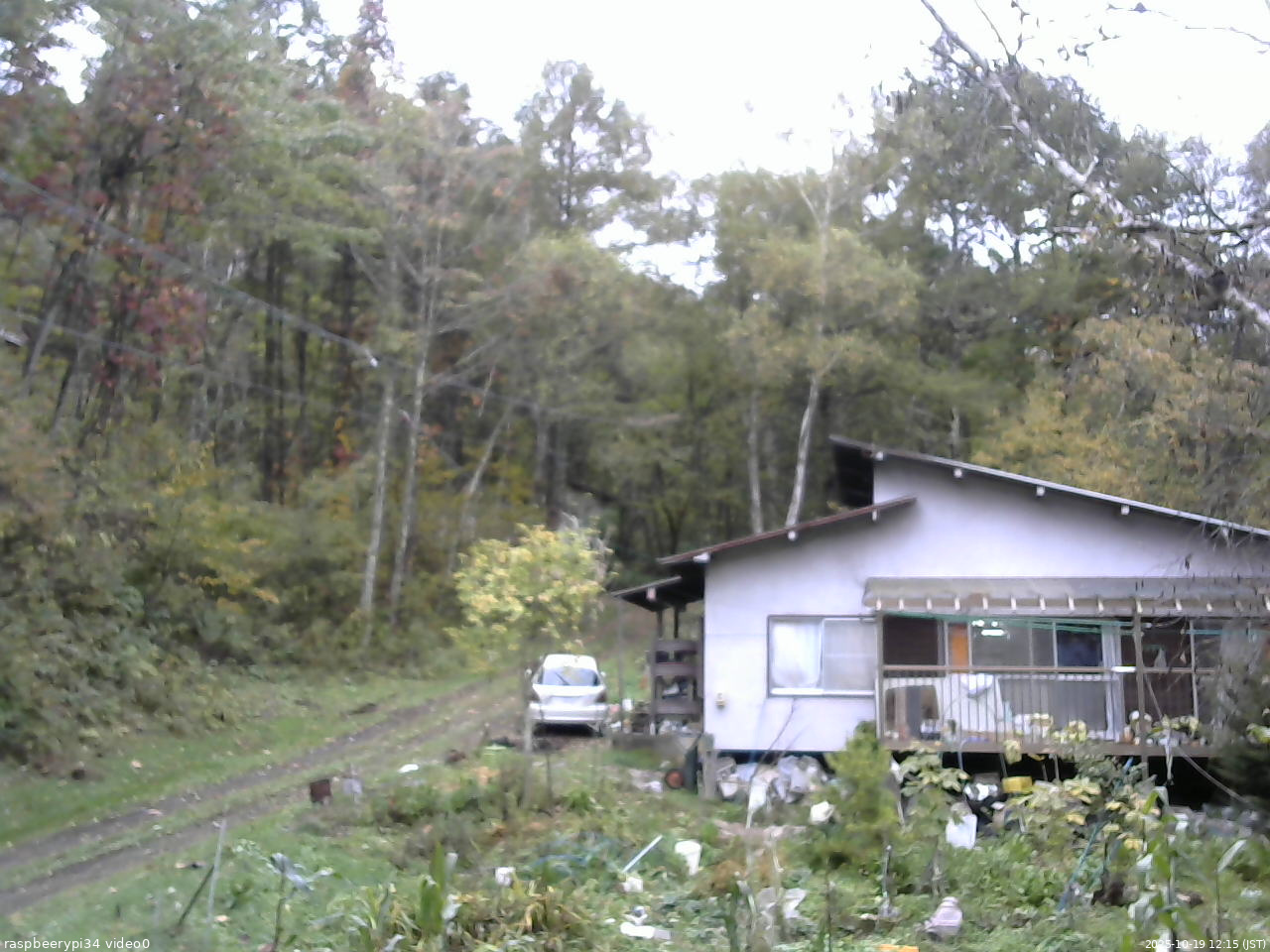 長野県菅平高原 ゆたか山荘 西側(坂上) 2025/10/19 12:15