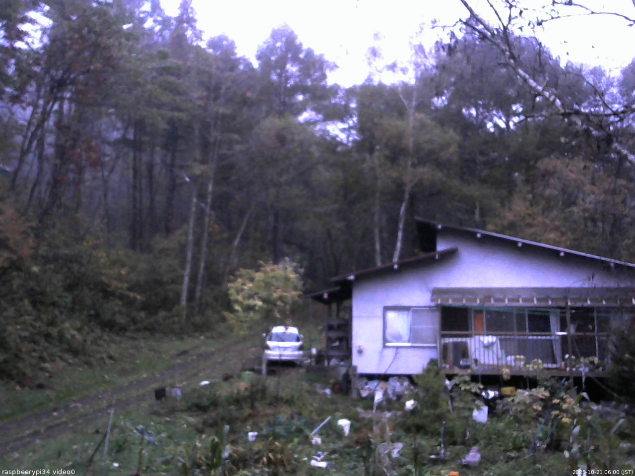 長野県菅平高原 ゆたか山荘 西側(坂上) 2025/10/21 06:00