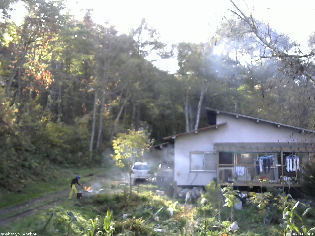 長野県菅平高原 ゆたか山荘 西側(坂上) 2025/10/21 14:30