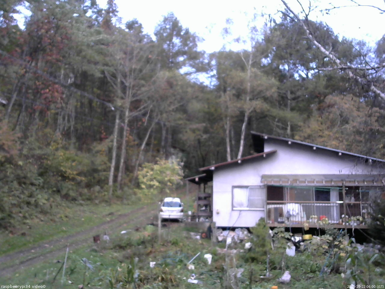 長野県菅平高原 ゆたか山荘 西側(坂上) 2025/10/22 06:00
