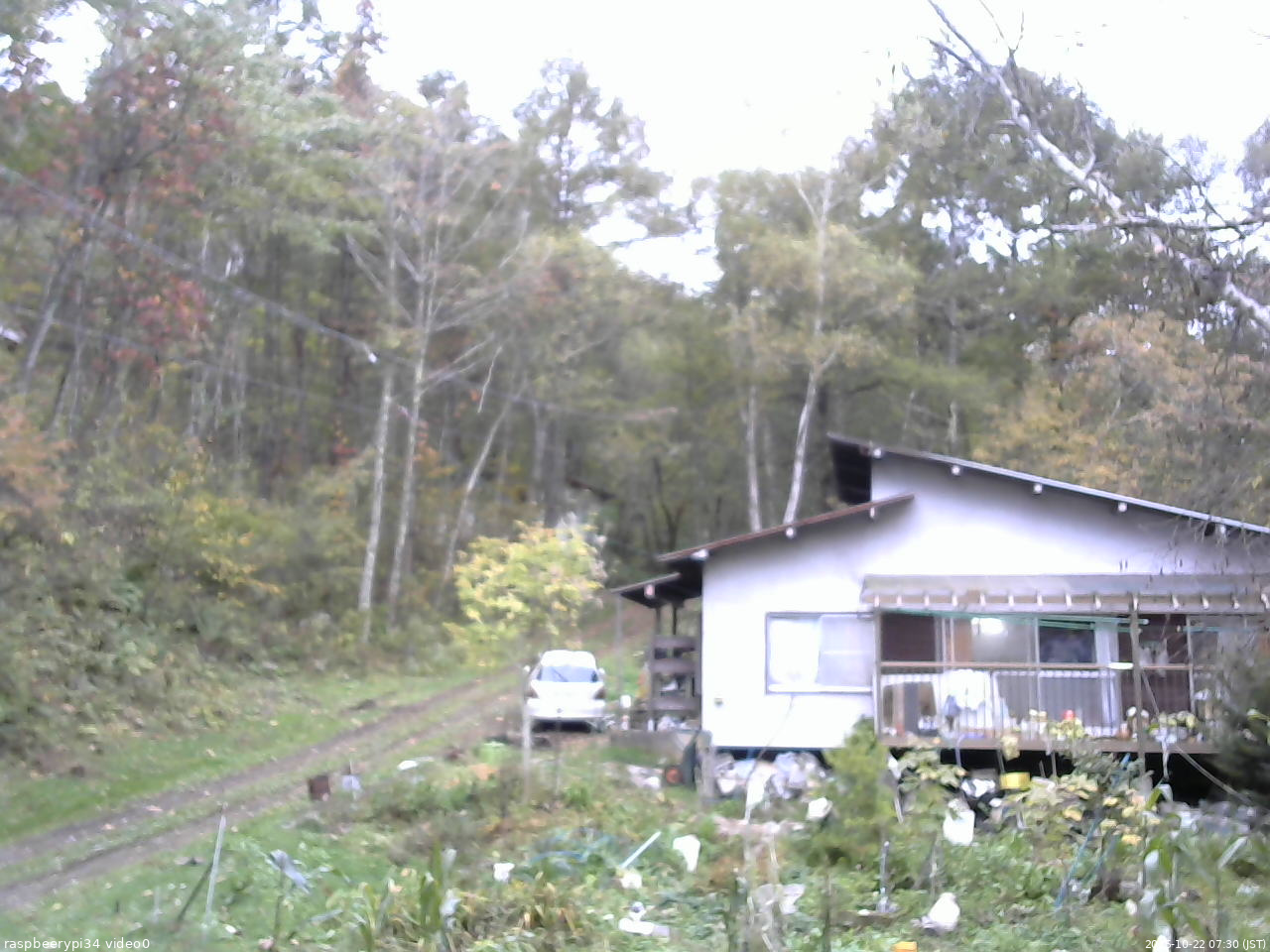 長野県菅平高原 ゆたか山荘 西側(坂上) 2025/10/22 07:30
