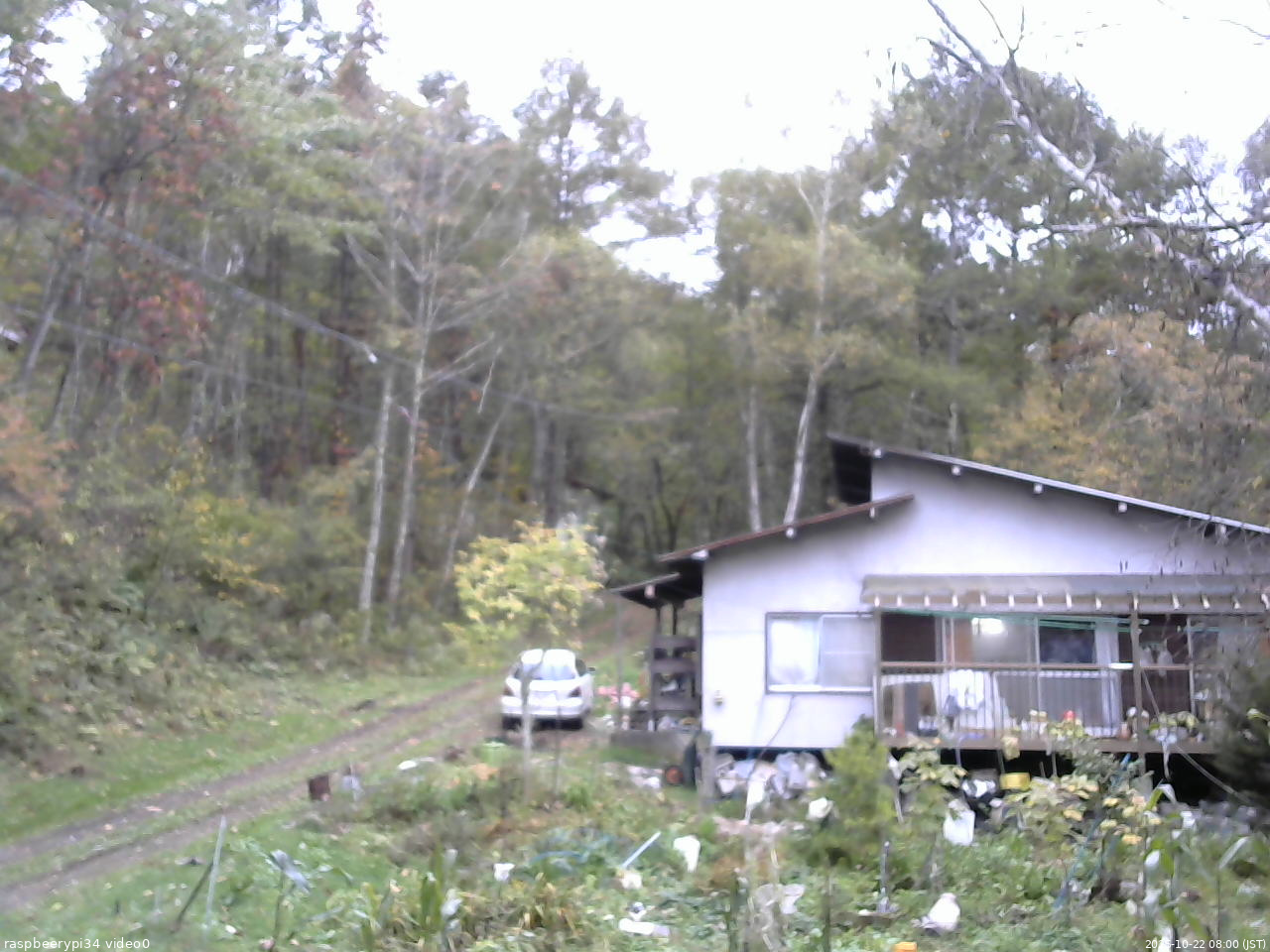 長野県菅平高原 ゆたか山荘 西側(坂上) 2025/10/22 08:00