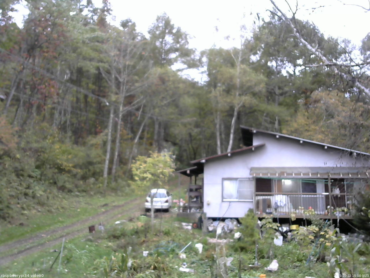 長野県菅平高原 ゆたか山荘 西側(坂上) 2025/10/22 15:00