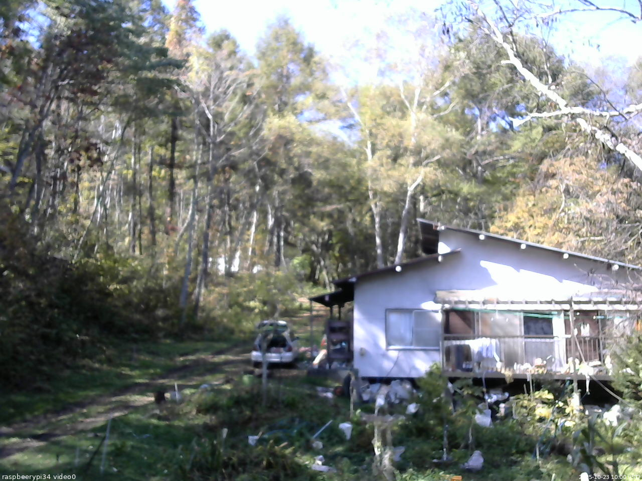 長野県菅平高原 ゆたか山荘 西側(坂上) 2025/10/23 10:00