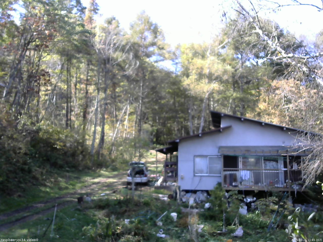 長野県菅平高原 ゆたか山荘 西側(坂上) 2025/10/23 11:45