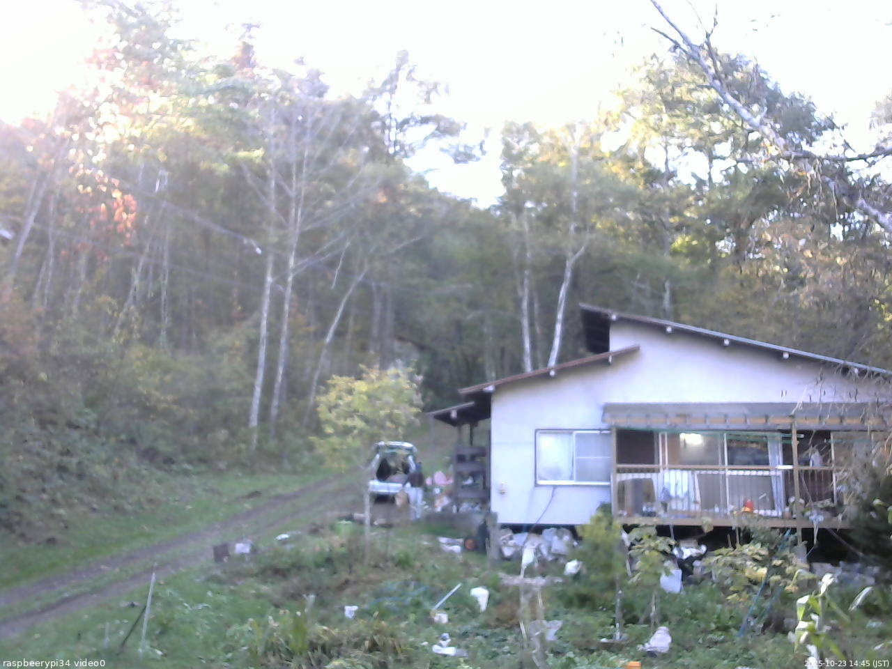 長野県菅平高原 ゆたか山荘 西側(坂上) 2025/10/23 14:45