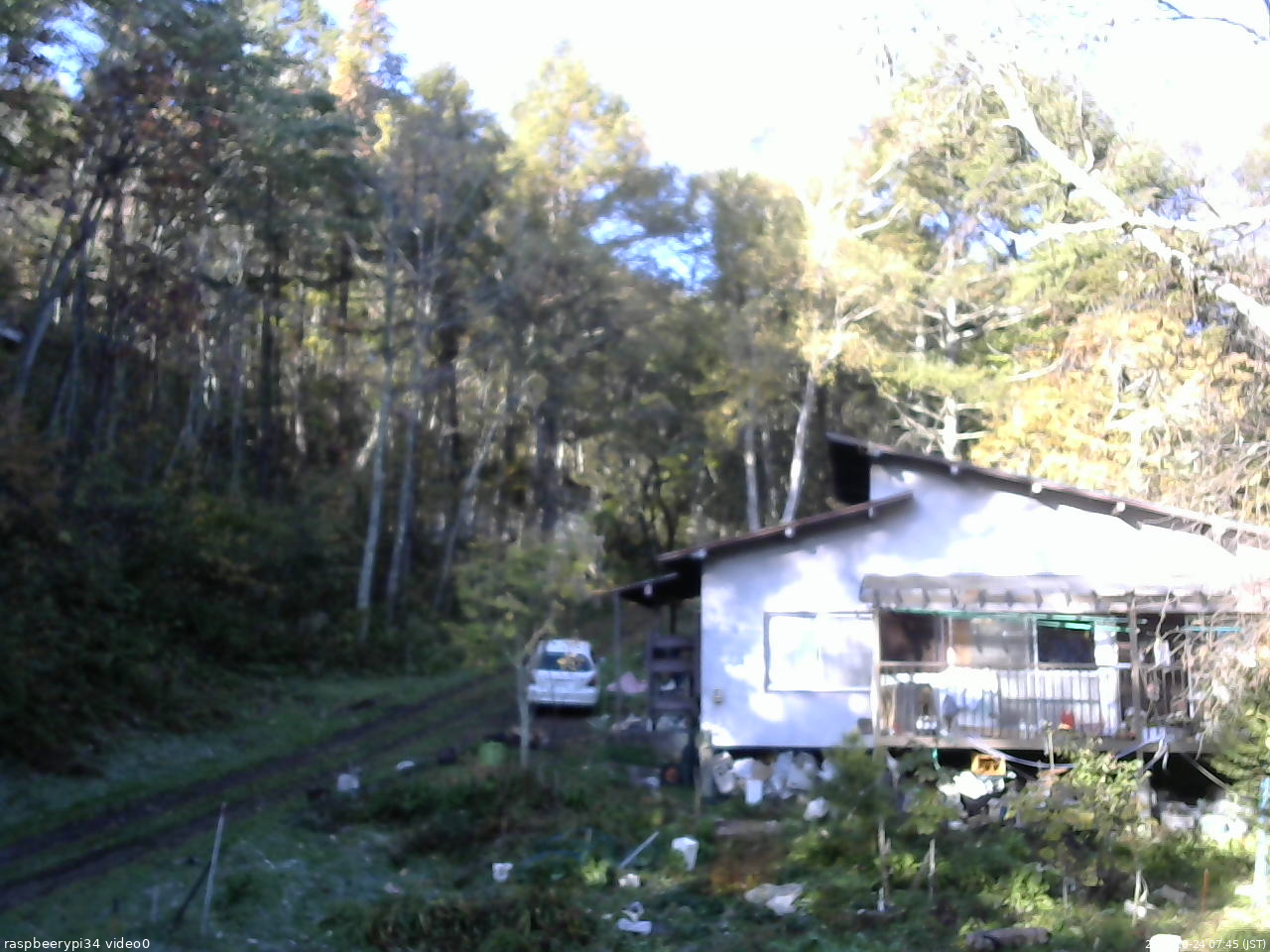 長野県菅平高原 ゆたか山荘 西側(坂上) 2025/10/24 07:45